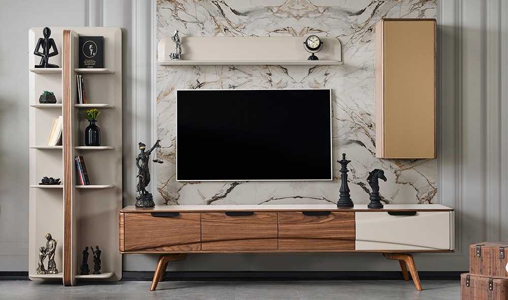 Legno Tv Ünitesi - Ahşap TV Ünitesi | Yapı Mobilya - Görsel 1